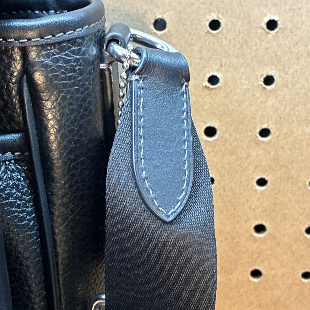COACH Sprint Leather Messenger Bag Crossbody Bag Black F2444 CL952 - Picture 6 of 16